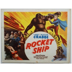 Rocket Ship - (Flash Gordon)Original 1950 Re-issue Title Lobby Card